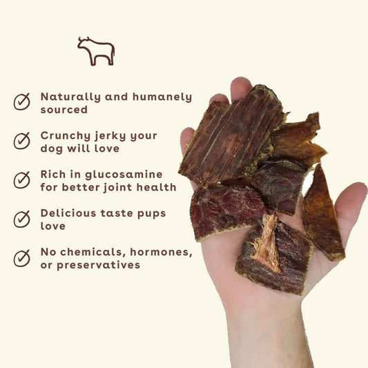 Pupford Beef Jerky Treats For Dogs For Large & Small Dogs Of All Ages | Made In Usa, 100% Real Meat & No Fillers | Dogs Love These Tasty Dog Snacks (Beef Bundle, 2 Beef Jerky 8Oz Bags)