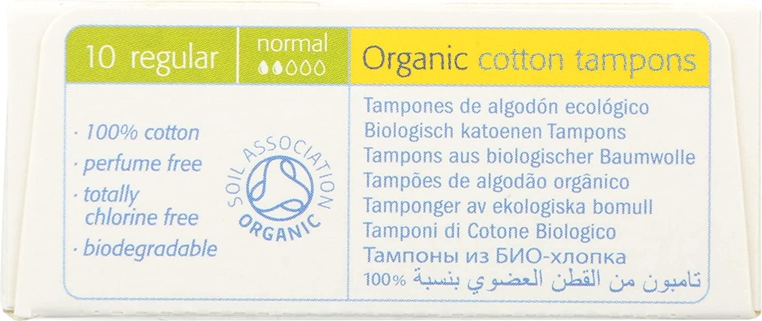 Natracare Tampons Regular 10CT- 8 Pack (80 Total) : Health & Household