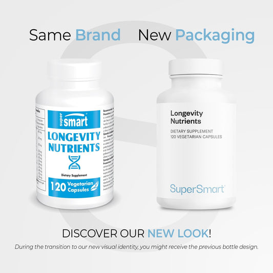 Supersmart - Longevity Nutrients - With Berberine & L-Theanine - Powerful Anti Aging Supplement - Promote Longevity | Non-Gmo & Gluten Free - 120 Vegetarian Capsules