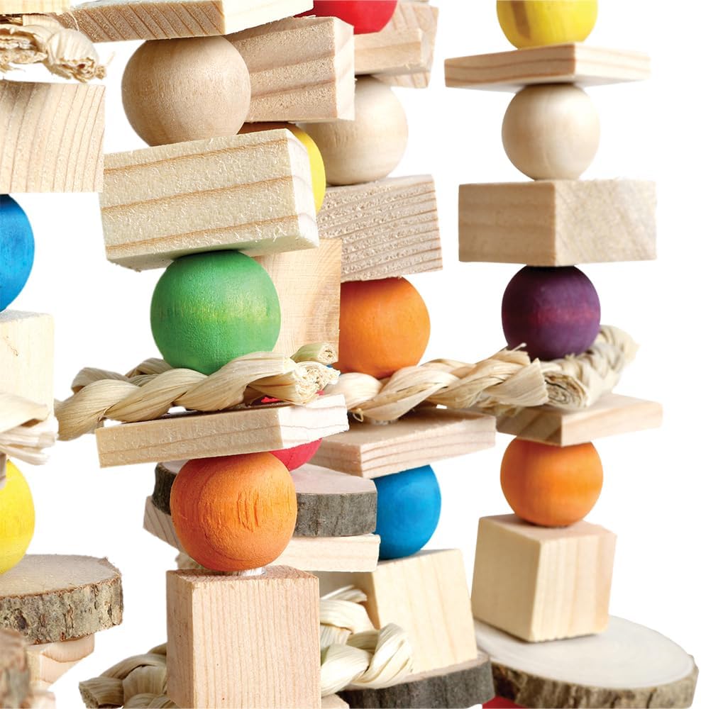Peek and Play Wood & Rope Parrot Toy :Pet Supplies