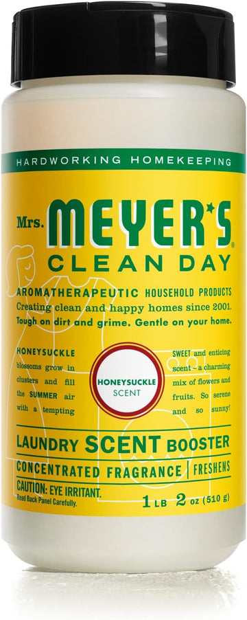 MRS. MEYER'S CLEAN DAY Laundry Booster, Pair with Liquid Laundry Detergent Or Detergent Pods, Honeysuckle, 18 oz