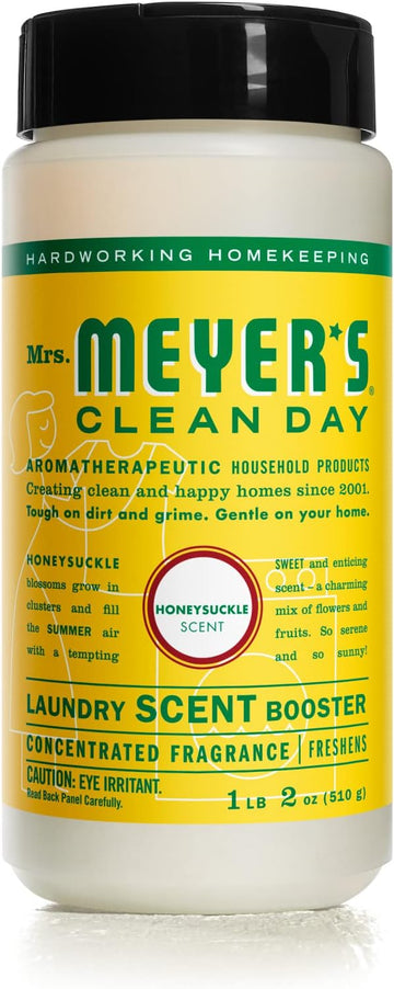 Mrs. Meyer'S Clean Day Laundry Booster, Pair With Liquid Laundry Detergent Or Detergent Pods, Honeysuckle, 18 Oz