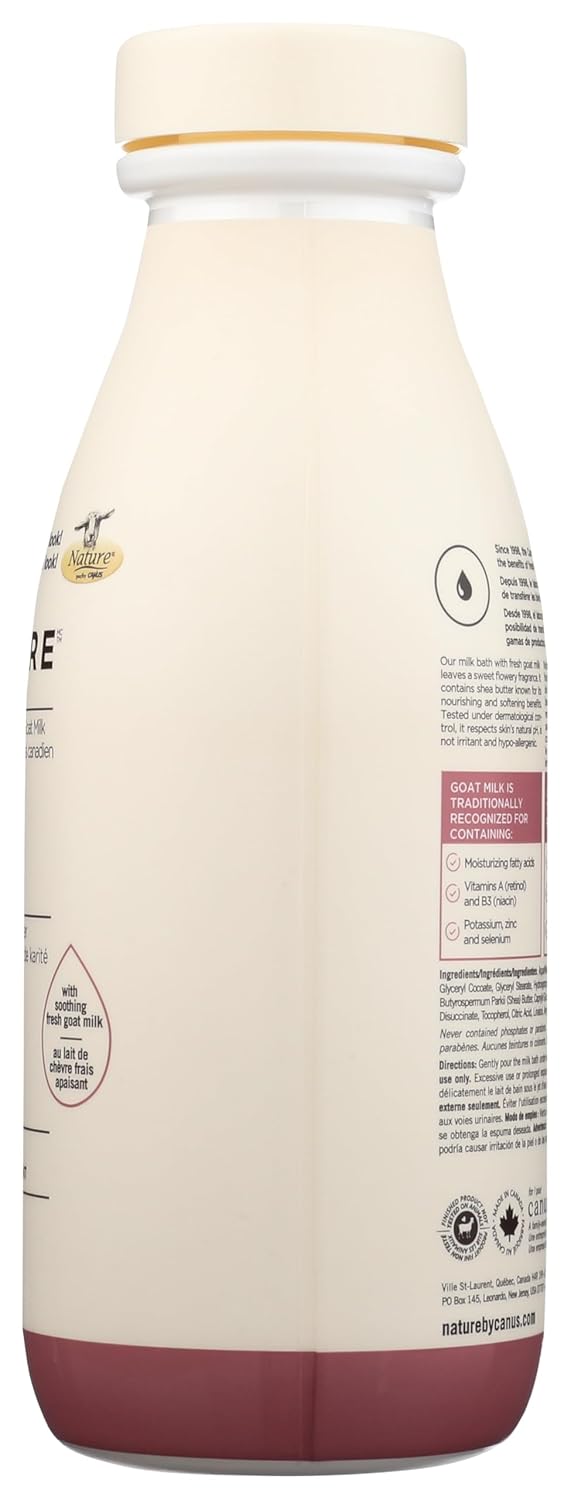Nature By Canus Foaming Milk Bath With Smoothing Fresh Canadian Goat Milk Vitamin A, B3 Potassium Zinc And Selenium, Shea Butter, 27.1 Fl Oz : Beauty & Personal Care