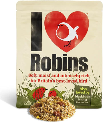 I Love Robins ILR-1 Robin Food 500G - Super-Rich High Energy Bird Food, Blackbirds and Thrushes, Brown?ILR-1