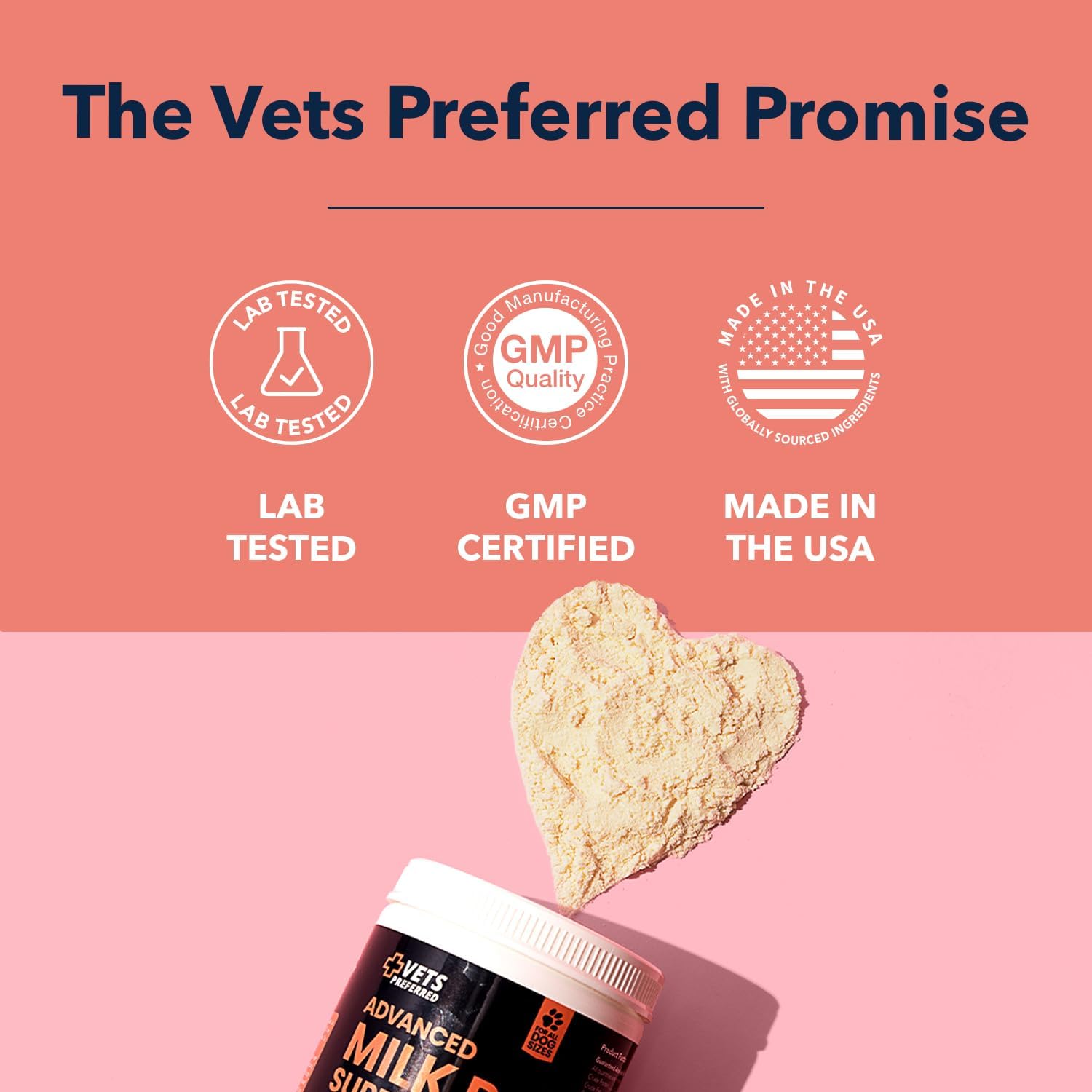 Vets Preferred Puppy Milk Replacement Formula - Dog Milk Replacer Powder Supplement for Pregnant, Lactating, Aging Dogs - Enriched with Colostrum - Nutritious Nursing Formula for Puppies - 12 Oz : Pet Supplies