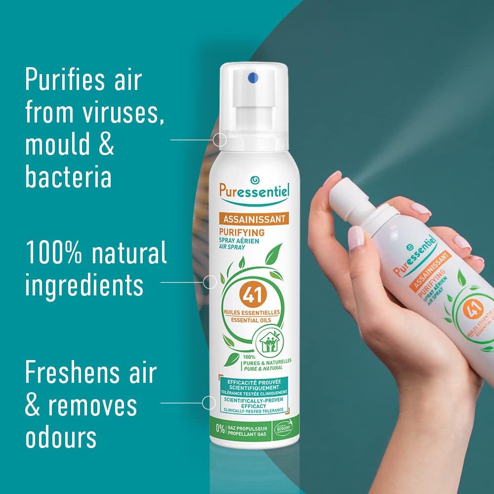 Puressentiel DUO Pack Purifying Air Spray 200 ml – 100% Natural Room Spray – Air Purifier – Air Freshener – Odour Eliminator– Organic Essential Oils – For Your Home, Car & Office – Lasts Over 6 Months : Amazon.co.uk: Home & Kitchen
