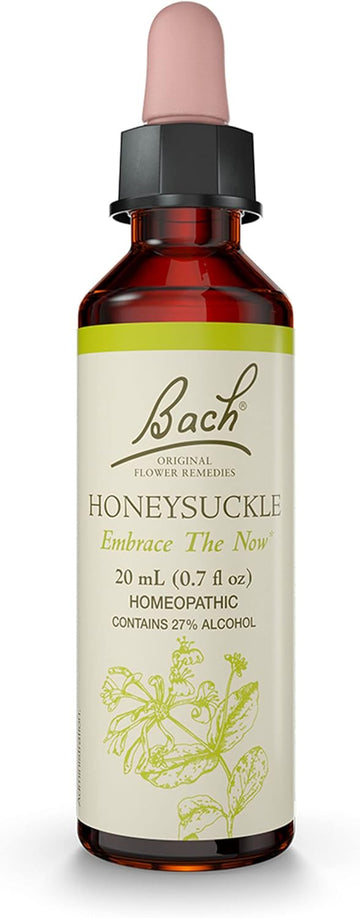 Bach Original Flower Remedies, Honeysuckle For Embracing The Now, Natural Homeopathic Flower Essence, Emotional Wellness And Stress Relief, Vegan, 20Ml Dropper