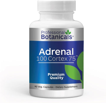 Professional Botanicals Adrenal 100 Cortex Adrenal Health Supplement Supports Healthy Cortisol Levels - 60 Vegatarian Capsules