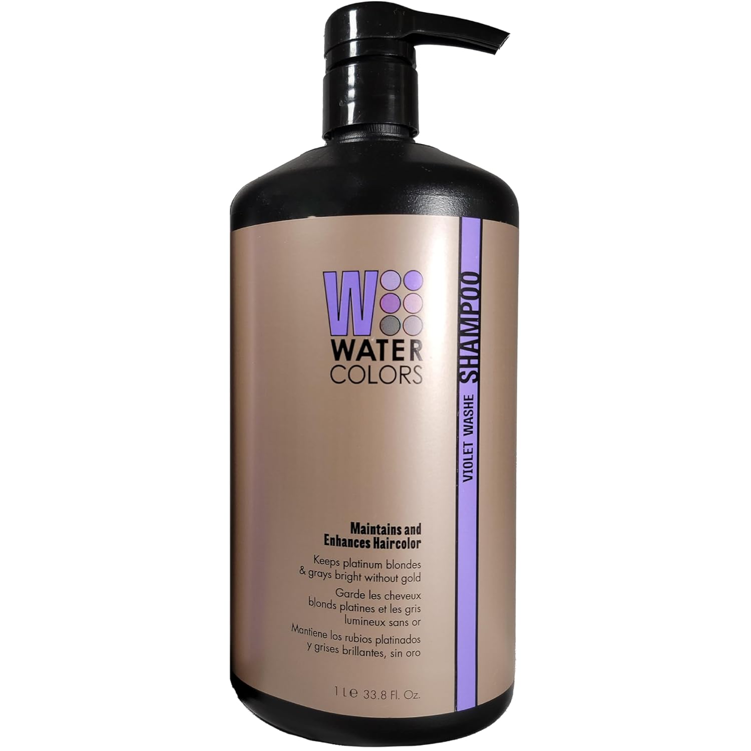 Watercolors Color Depositing Sulfate-Free Shampoo, Maintains & Enhances Haircolor, Water Colors Hair Dye Maintenance Wash (Violet Washe - 33.8 Oz)