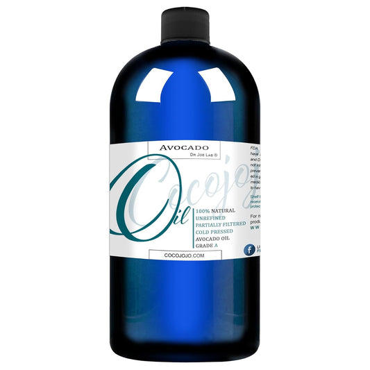 cocojojo AVOCADO OIL - Cold Pressed Partially filtered 32 oz Pure Oil Extra Virgin Unrefined Moisturizer