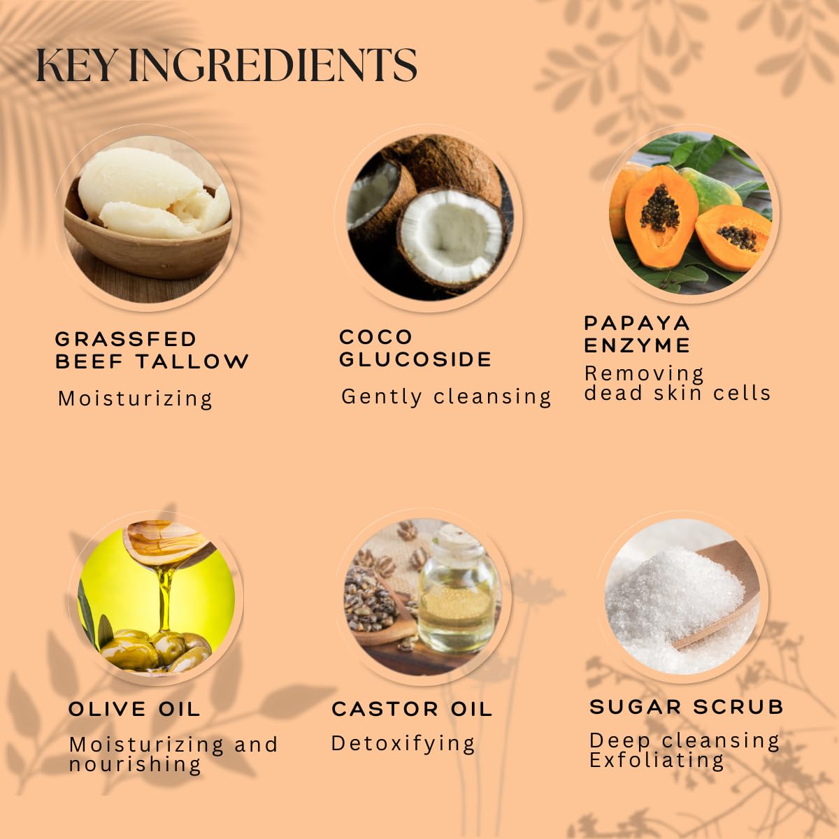 Tallow Cleansing Balm - With Grass-Fed Beef Tallow, Papaya Enzyme | Waterproof Makeup Remover Balm | Natural Face Cleanser Oil | Sulphate Free | For Sensitive Skin, Made In Usa - 3.17 Oz/ 90 G : Beauty & Personal Care