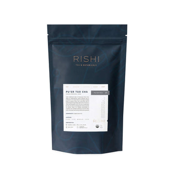 Rishi Tea Ancient Pu'Er Tuo Cha Herbal Tea - Organic Direct Trade Loose Leaf Tea, Medium Caffeine Aged Ripe Pu-Erh Tea For Digestion Support - 16 Ounces, 60+ Servings