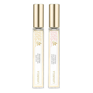 Lavanila Roller Perfume Set Of 2, Includes Pure Vanilla + Vanilla Grapefruit - The Healthy Fragrance For Women, Clean And Natural
