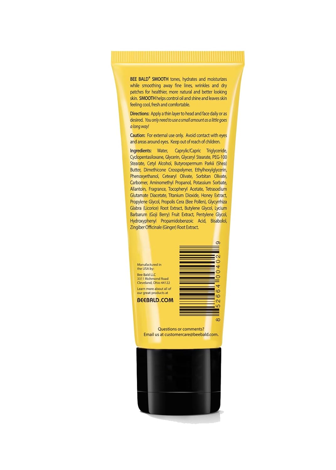 Bee Bald SMOOTH Daily Moisturizer tones, hydrates, moisturizes & smooths away fine lines, wrinkles & dry patches; helps control oil & shine to feel cool, fresh and comfortable, 1.7 Fl Oz, Each : Beauty & Personal Care