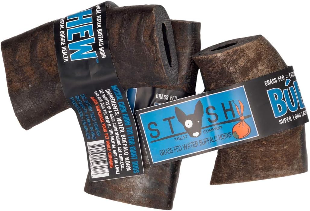 Buba Chew Natural Water Buffalo Horn - Jumbo : Pet Supplies