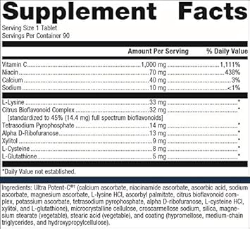 Metagenics Ultra Potent-C 1000 Vitamin C - Gentle, Buffered Vitamin C Supplement - Immune Support Supplement* - Ascorbic Acid - 90 Tablets