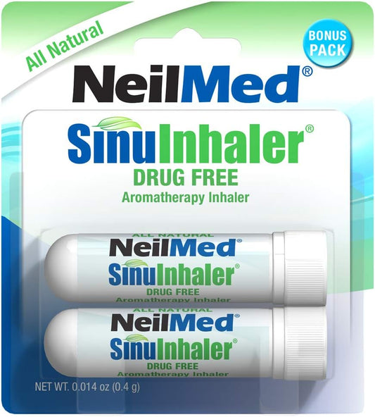 NeilMed SinuInhaler Natural Non Medicated Aromatherapy Inhaler (Bonus Pack)