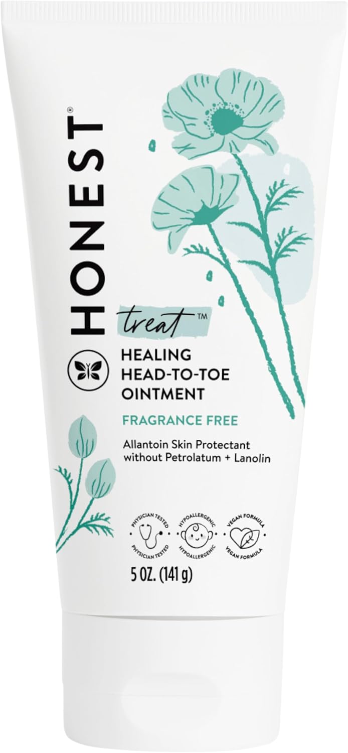 The Honest Company Head To Toe Multi-Purpose Healing Ointment | Safe For Sensitive Skin | Hypoallergenic, Fragrance Free, Vegan | 5 Oz