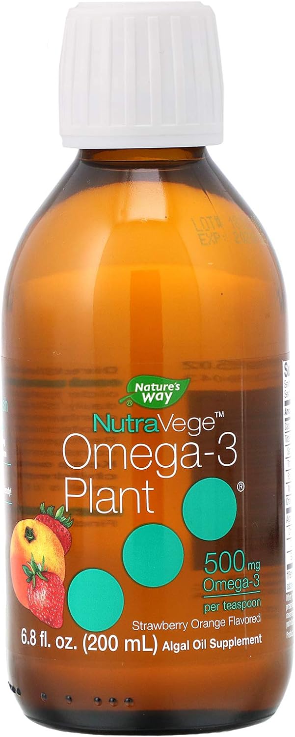 Nature's Way NutraVege Omega-3 Plant Based, Supports Cardiovascular, Eye, and Brain Function*, 6.8 oz