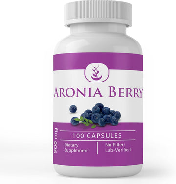 Pure Original Ingredients Aronia Berry, (100 Capsules) Chokeberry Extract, Always Pure, No Additives Or Fillers, Lab Verified
