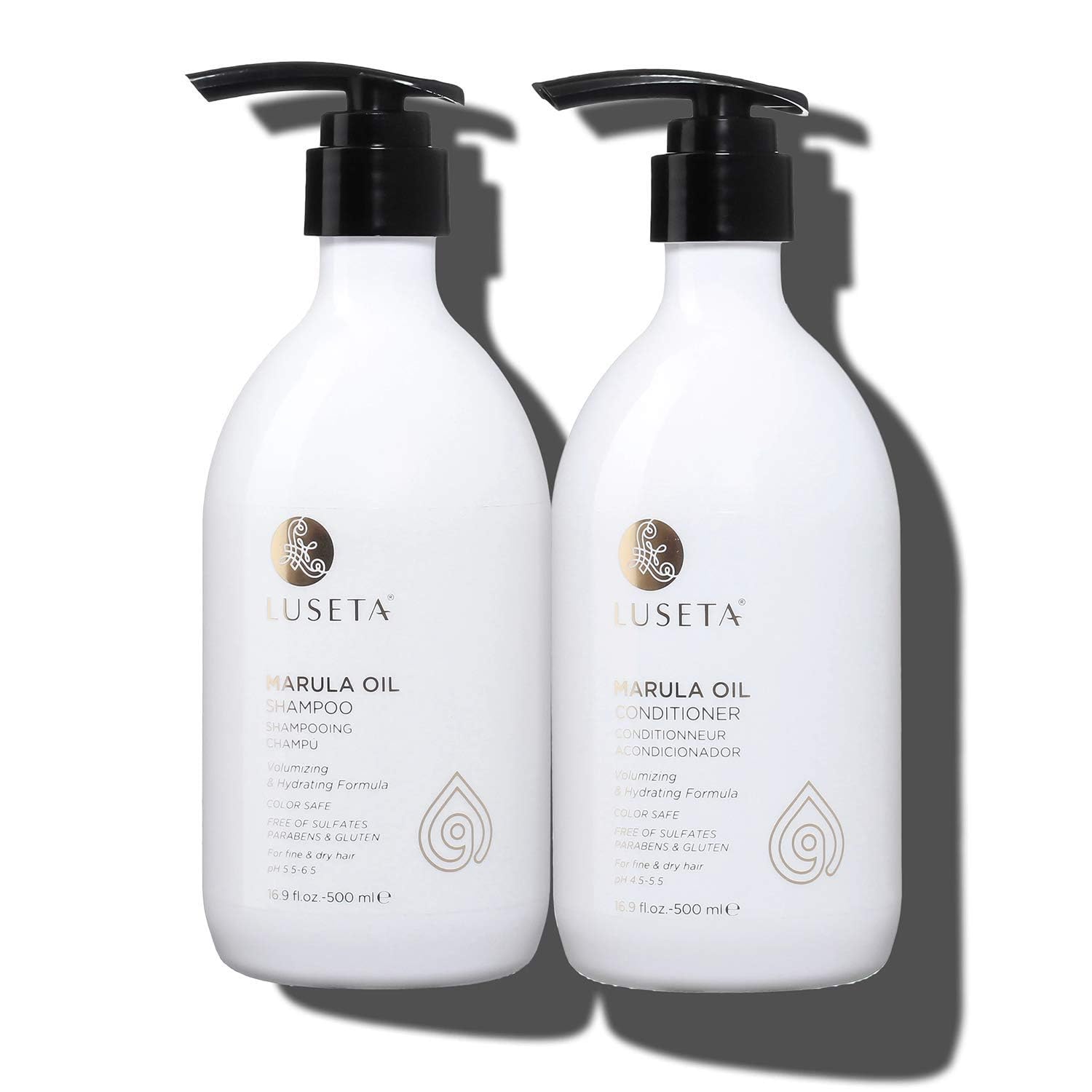 Luseta Marula Oil Shampoo & Conditioner Set, For Fine And Dry Hair, 2 X 16.9 Oz