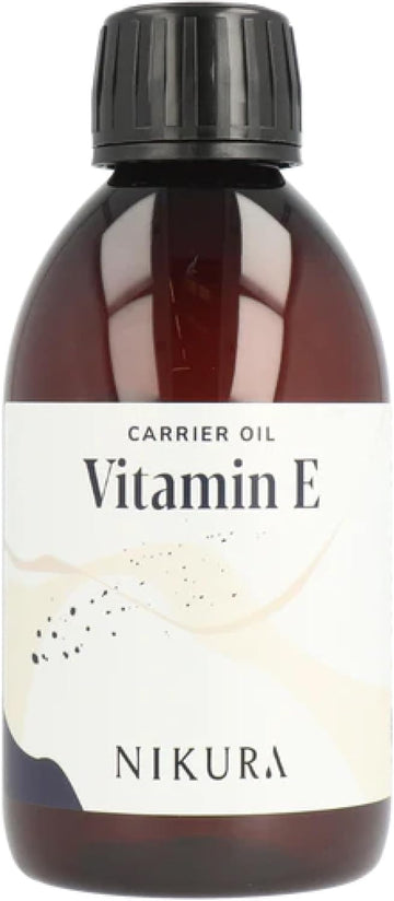 Nikura Vitamin E Oil - 250Ml | Vitamin E Oil For Skin, Face, Hair, Body, Scalp & Nails | Moisturising & Hydrating | For Essential Oils | Natural, Vegan & Uk | Bpa Free