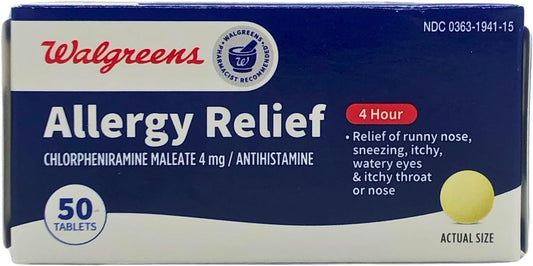 Walgreens Wal-Finate Allergy Relief Tablets, 50 Ea