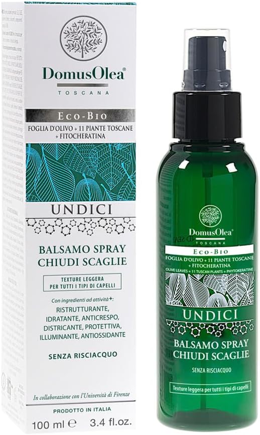 Domus Olea Toscana Conditioner Spray, Heals Patches Of Dry Skin, Ideal For Normal Or Seborrheic-Prone Skin And Hair, Leave-In Formula, 100 Ml