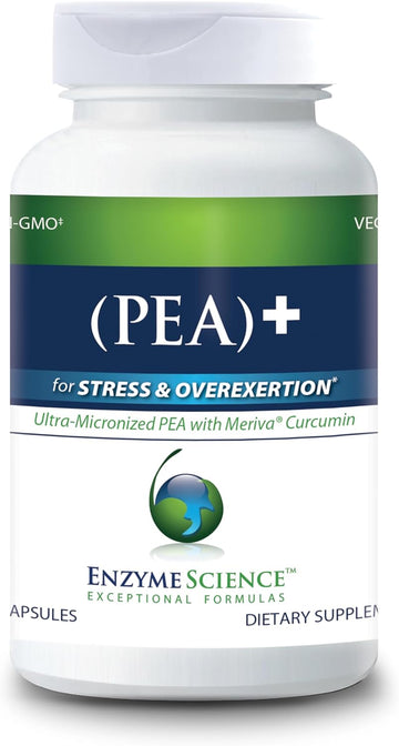 Enzyme Science (Pea+, 60 Capsules All-Natural Meriva Curcumin Supplement for Physiological Support Helps Support Nervous, Immune, & Muscular Systems