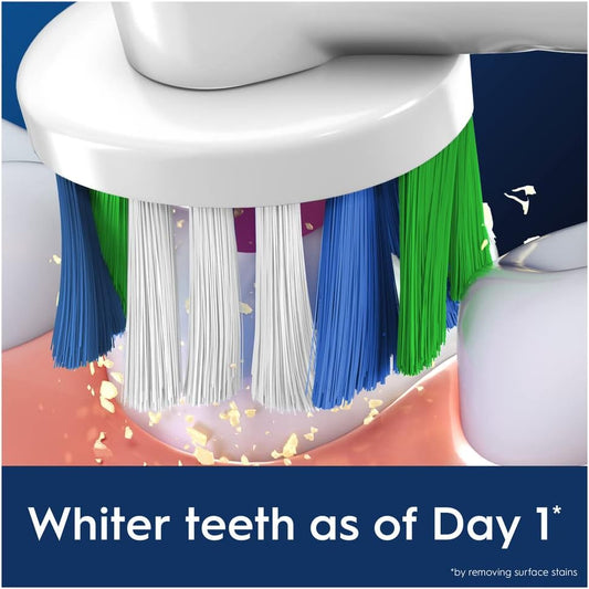 Oral-B Pro 3D White Toothbrush Heads, Pack Of 10 Counts, Suitable For Mailbox