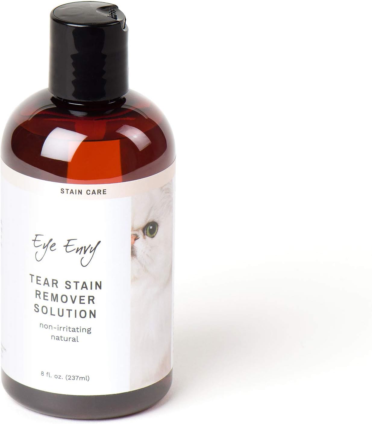 Eye Envy Tear Stain Remover Solution For Cats|100% Natural And Safe|Recommended By Breeders/Vets/Cat Fanciers/Groomers|Contains Colloidal Silver|Remove Stains From Fur On Persians And Exotics (8Oz.)