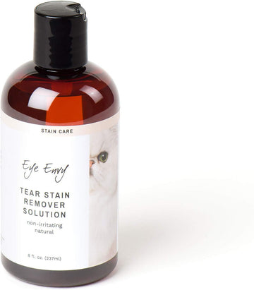 Eye Envy Tear Stain Remover Solution For Cats|100% Natural And Safe|Recommended By Breeders/Vets/Cat Fanciers/Groomers|Contains Colloidal Silver|Remove Stains From Fur On Persians And Exotics (8Oz.)
