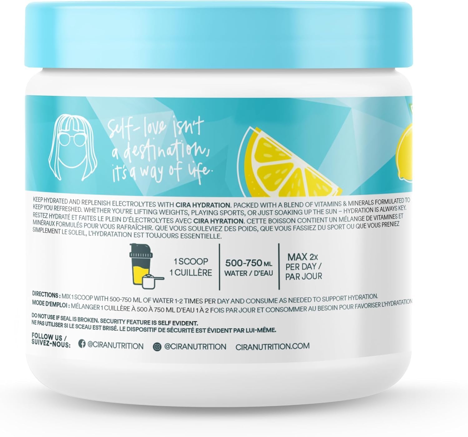 Cira Hydration Powder (45 Servings) X Alicia Mccarvell'S Electrolyte Drink Mix With Himalayan Salt For Dehydration Relief And Recovery - Very Grapeful : Health & Household