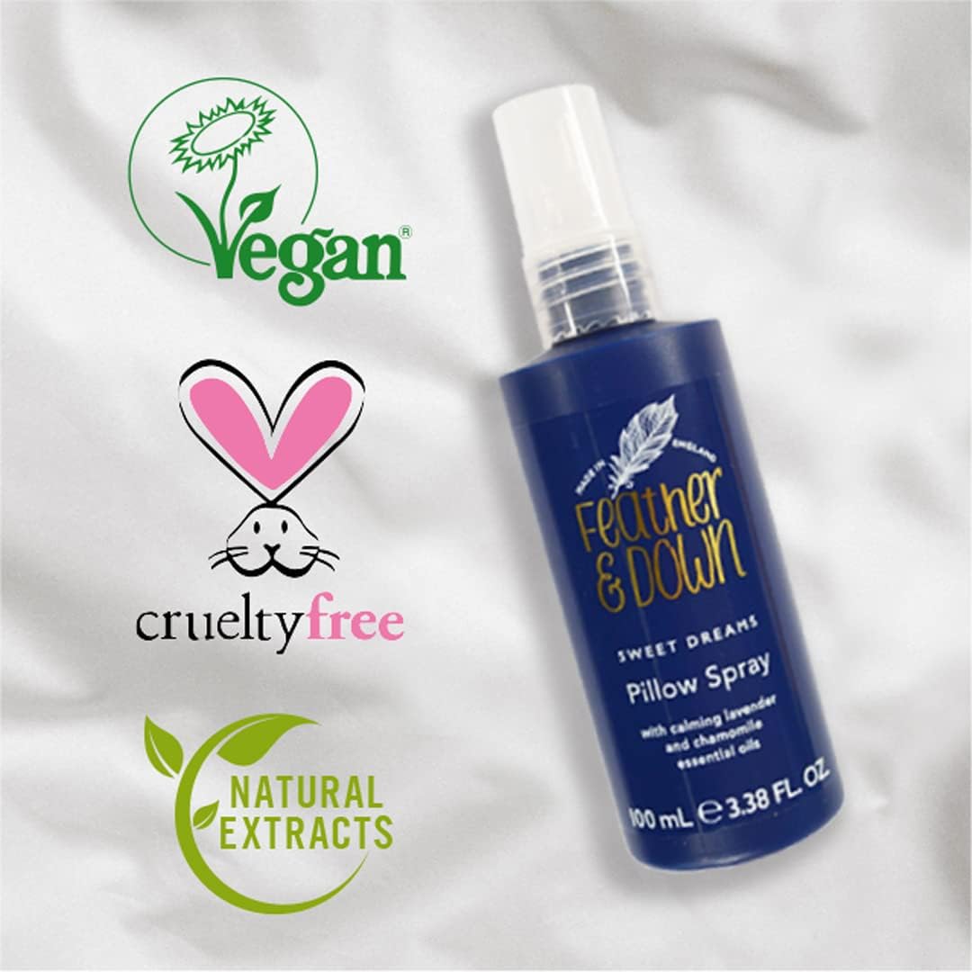 Feather & Down Sweet Dream Gift of Sleep Set (50ml Pillow Spray & 140g Calming Candle) - Lavender & Chamomile Essential Oils to Help Prepare You for a restful Night's Sleep. : Amazon.co.uk: Health & Personal Care