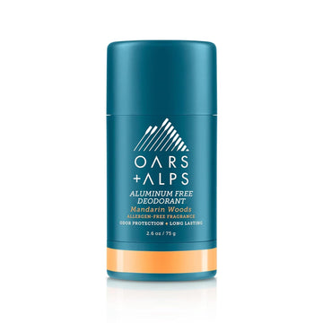 Oars + Alps Aluminum Free Deodorant for Men and Women, Dermatologist Tested and for Sensitive Skin, Travel Size, Mandarin Woods, 1 Pack, 2.6 Oz