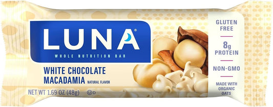 Luna Bar - Gluten Free Snack Bars - White Chocolate Macadamia Flavor -8G Of Protein - Non-Gmo - Plant-Based Wholesome Snacking - On The Go Snacks (1.69 Ounce Snack Bars, 15 Count) (Pack Of 2)