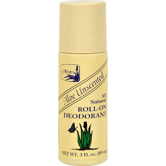 Alvera All Natural Roll-On Deodorant Aloe Unscented - 3 Fl Oz2
