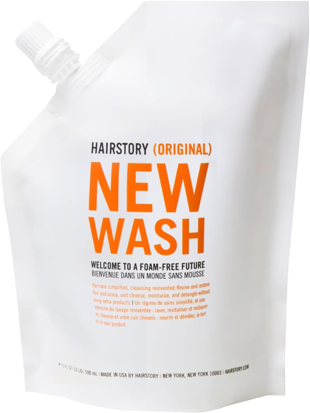 New Wash Original Hair Cleanser, 8Oz + Scalp Brush - Natural & Cruelty-Free Hair Care Routine - Removes Oil, Protects Color, Reduces Frizz - Sulfate & Paraben-Free Shampoo & Conditioner Alternative