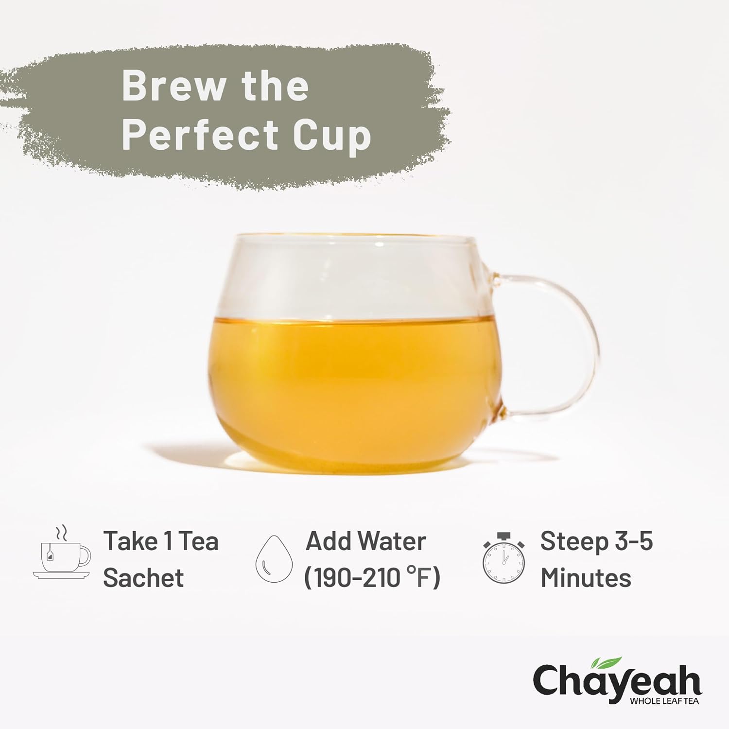 Chayeah, Tropical Breeze, White Tea & Yerba Mate Blended With Mango, Pineapple & Mangosteen, Whole Leaf Tea Bag, Caffeinated (16 Pyramid Tea Sachets)