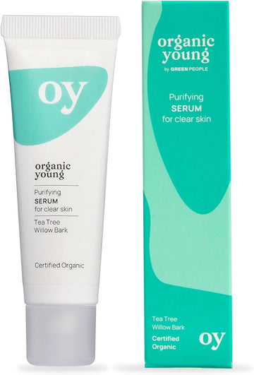 Green People Oy Clear Skin Purifying Serum - Organic Young For Teen Skin - Paraben & Alcohol Free - Vegan, 30Ml