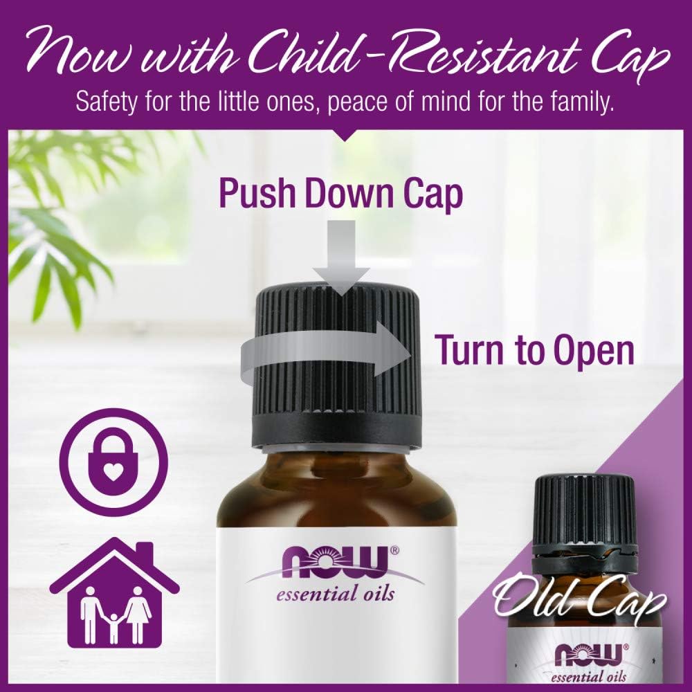 Now Foods Essential Oils, Organic Peppermint Oil, Invigorating Aromatherapy Scent, Steam Distilled, 100% Pure, Vegan, Child Resistant Cap, 4-Ounce