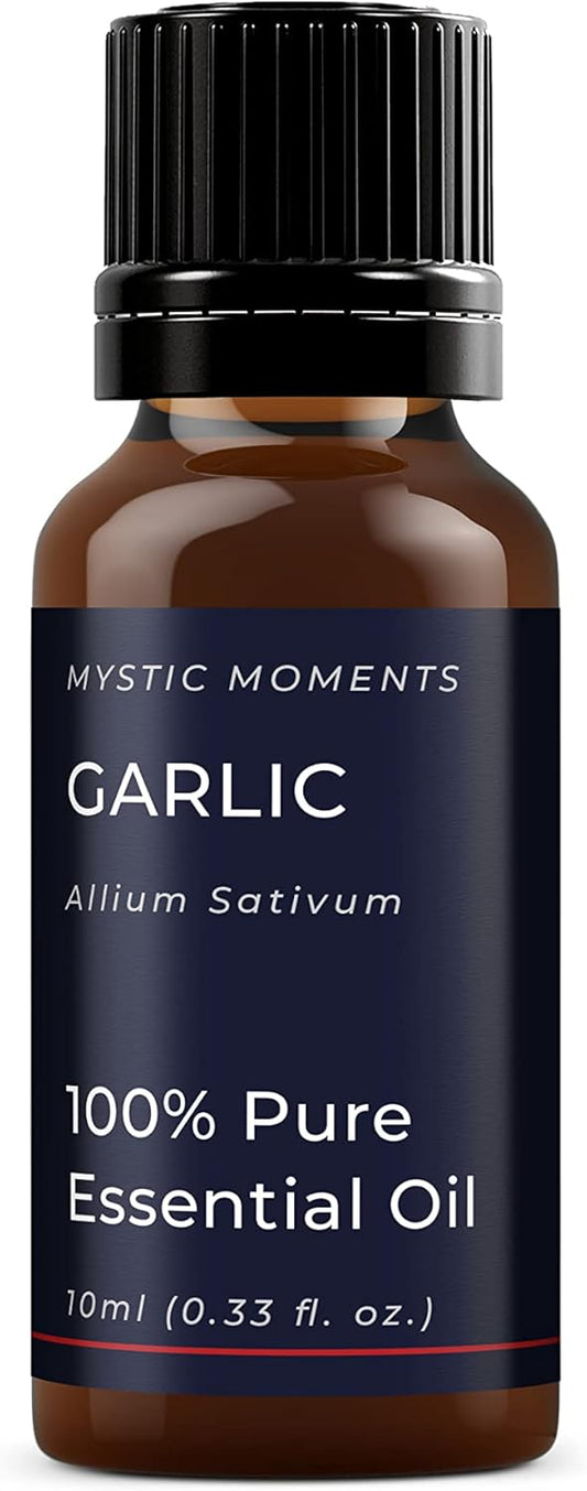 Mystic Moments | Garlic Essential Oil 10ml - Pure & Natural oil for Diffusers, Aromatherapy & Massage Blends Vegan GMO Free