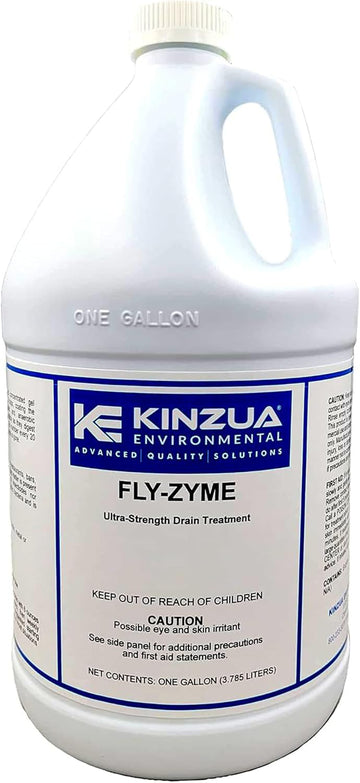 Kinzua Environmental Fly-Zyme, Highly Concentrated Enzyme Drain Cleaner For Pipes, Drain Gel For Fruit Flies, Organic Waste Degrader & Odor Neutralizer, 1 Gallon