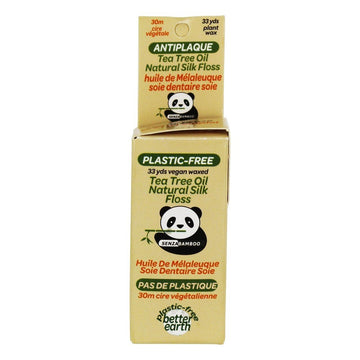 Silk Dental Floss 100% Plastic Free With Tea Tree Oil, 1 Ea
