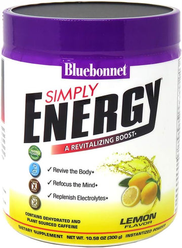 Bluebonnet Nutrition Simply Energy Powder - No Artificial Colors, Flav