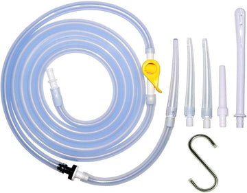 Enema Kit Replacement Part Silicone Enema Hose Colon Cleansing Accessories, Include Tubing, Tips, Connectors, Non-Return Valve, Stopcock Tap, Clamp & Hook