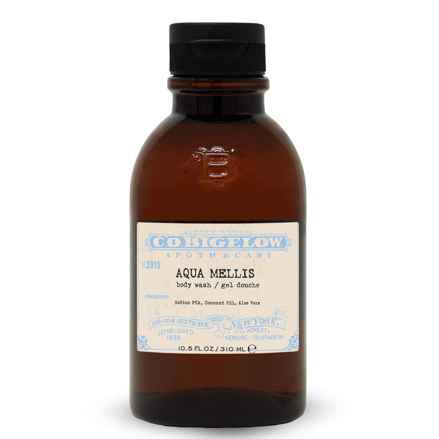 C.O. Bigelow Iconic Collection Aqua Mellis Body Wash, With Sodium Pca, Coconut Oil, Aloe Vera, 10.5 Fl Oz
