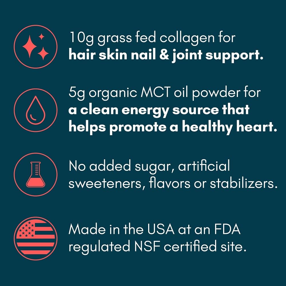 Mindful Nutrition Protein Keto Hot Chocolate Mix With Non-Gmo Bovine Collagen & Organic Mct Oil Powder, Sugar Free, Dairy Free, Paleo, Chocolate Powder - 20 Servings - 12.7 Oz