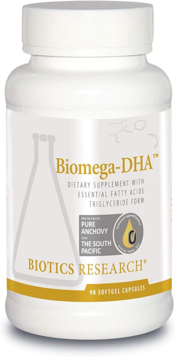 Biotics Research Biomega Dha Fish Oil, 600 Mg Dha, Supports Learning And Memory, Fetal Brain Vitamins, 90 Softgels