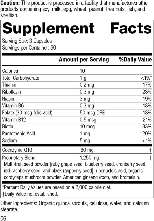 Standard Process B Vitality With Coq10 - Supports Cellular Processes With Thiamine, Biotin, Coq10, Vitamin B12, Riboflavin, Niacin, Vitamin B6, Folic Acid, Pantothenic Acid, Ginseng - 90 Capsules